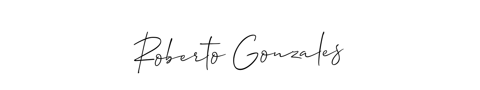 How to make Roberto Gonzales signature? Allison_Script is a professional autograph style. Create handwritten signature for Roberto Gonzales name. Roberto Gonzales signature style 2 images and pictures png