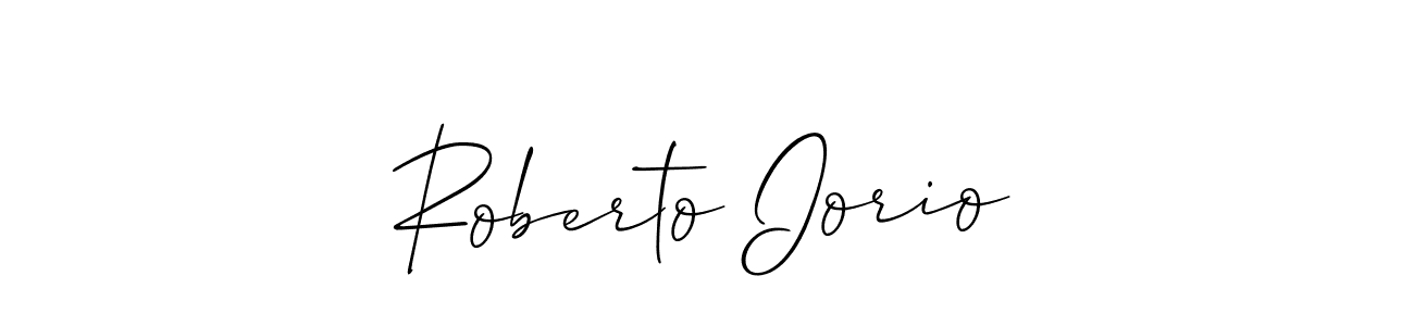 How to make Roberto Iorio name signature. Use Allison_Script style for creating short signs online. This is the latest handwritten sign. Roberto Iorio signature style 2 images and pictures png