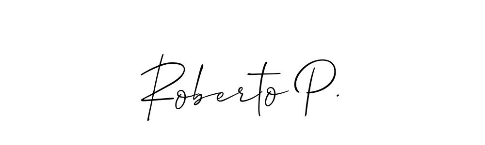 Once you've used our free online signature maker to create your best signature Allison_Script style, it's time to enjoy all of the benefits that Roberto P. name signing documents. Roberto P. signature style 2 images and pictures png