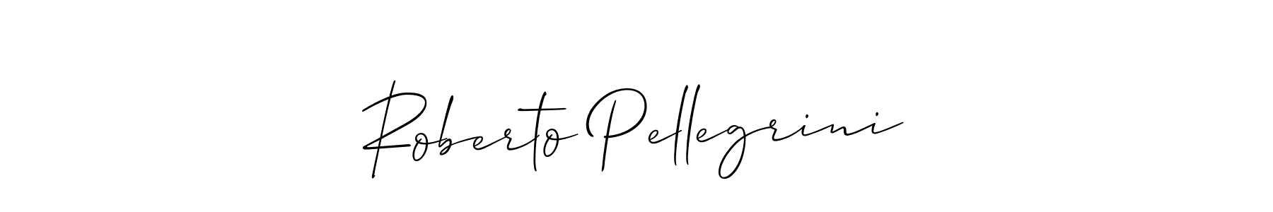 Make a beautiful signature design for name Roberto Pellegrini. With this signature (Allison_Script) style, you can create a handwritten signature for free. Roberto Pellegrini signature style 2 images and pictures png