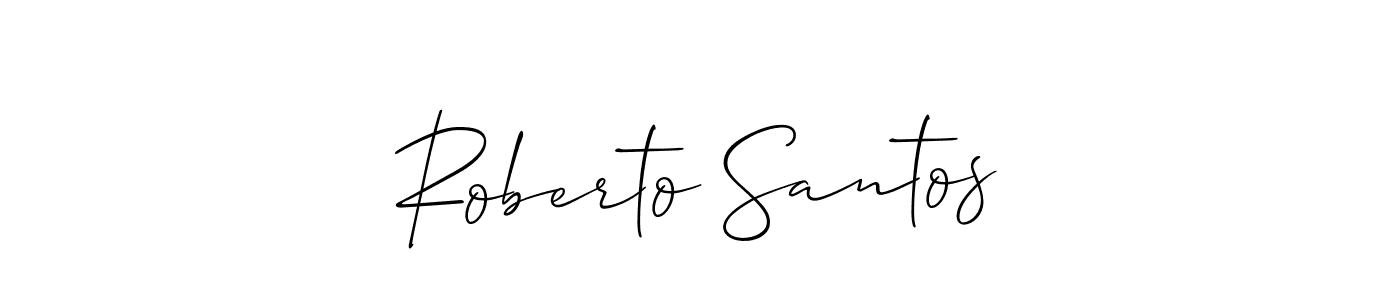 It looks lik you need a new signature style for name Roberto Santos. Design unique handwritten (Allison_Script) signature with our free signature maker in just a few clicks. Roberto Santos signature style 2 images and pictures png