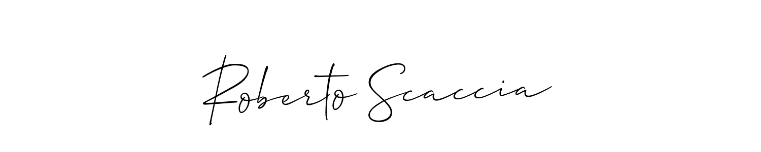 The best way (Allison_Script) to make a short signature is to pick only two or three words in your name. The name Roberto Scaccia include a total of six letters. For converting this name. Roberto Scaccia signature style 2 images and pictures png