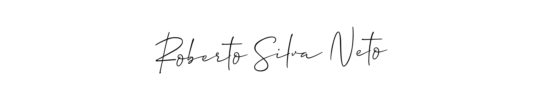 Make a short Roberto Silva Neto signature style. Manage your documents anywhere anytime using Allison_Script. Create and add eSignatures, submit forms, share and send files easily. Roberto Silva Neto signature style 2 images and pictures png