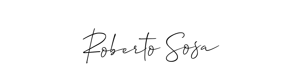 Make a short Roberto Sosa signature style. Manage your documents anywhere anytime using Allison_Script. Create and add eSignatures, submit forms, share and send files easily. Roberto Sosa signature style 2 images and pictures png