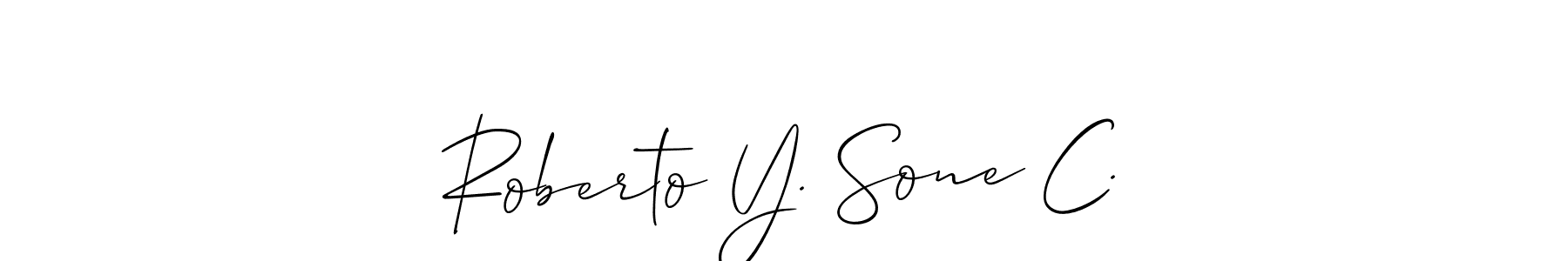 Once you've used our free online signature maker to create your best signature Allison_Script style, it's time to enjoy all of the benefits that Roberto Y. Sone C. name signing documents. Roberto Y. Sone C. signature style 2 images and pictures png