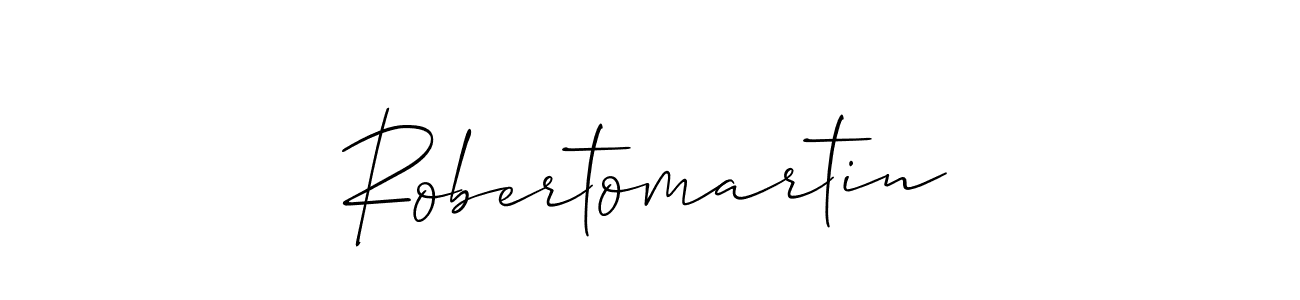 Use a signature maker to create a handwritten signature online. With this signature software, you can design (Allison_Script) your own signature for name Robertomartin. Robertomartin signature style 2 images and pictures png