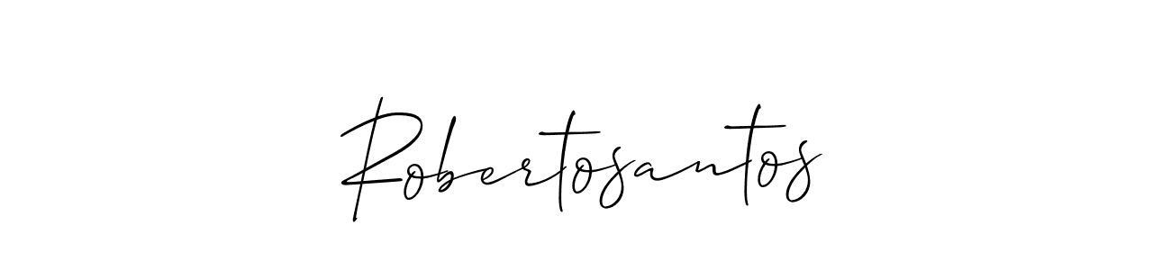 Make a short Robertosantos signature style. Manage your documents anywhere anytime using Allison_Script. Create and add eSignatures, submit forms, share and send files easily. Robertosantos signature style 2 images and pictures png