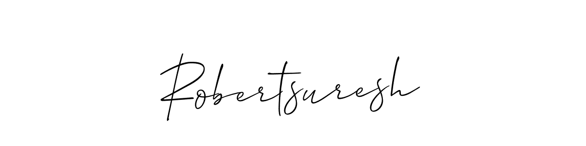 How to Draw Robertsuresh signature style? Allison_Script is a latest design signature styles for name Robertsuresh. Robertsuresh signature style 2 images and pictures png