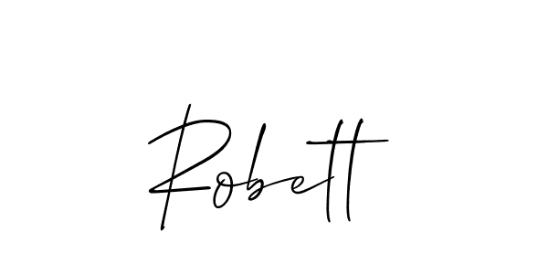 It looks lik you need a new signature style for name Robett. Design unique handwritten (Allison_Script) signature with our free signature maker in just a few clicks. Robett signature style 2 images and pictures png