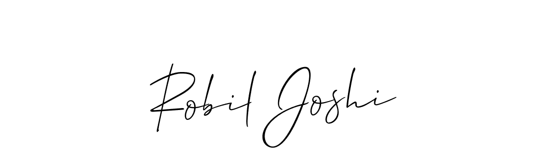 The best way (Allison_Script) to make a short signature is to pick only two or three words in your name. The name Robil Joshi include a total of six letters. For converting this name. Robil Joshi signature style 2 images and pictures png