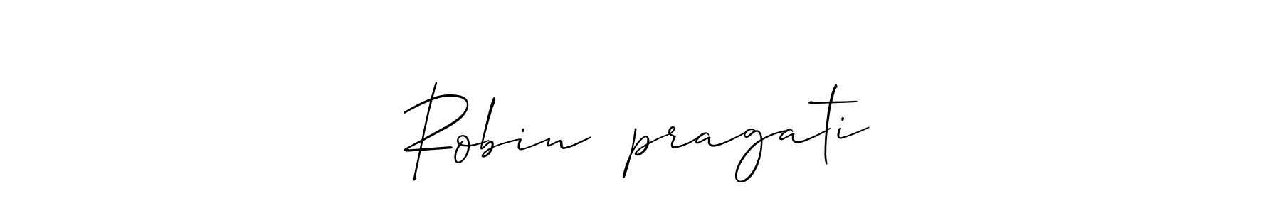 How to make Robin❤️pragati signature? Allison_Script is a professional autograph style. Create handwritten signature for Robin❤️pragati name. Robin❤️pragati signature style 2 images and pictures png