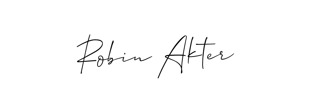 Best and Professional Signature Style for Robin Akter. Allison_Script Best Signature Style Collection. Robin Akter signature style 2 images and pictures png