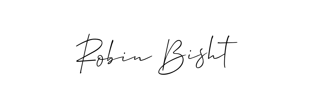 How to make Robin Bisht signature? Allison_Script is a professional autograph style. Create handwritten signature for Robin Bisht name. Robin Bisht signature style 2 images and pictures png