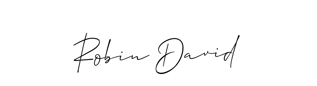 Robin David stylish signature style. Best Handwritten Sign (Allison_Script) for my name. Handwritten Signature Collection Ideas for my name Robin David. Robin David signature style 2 images and pictures png