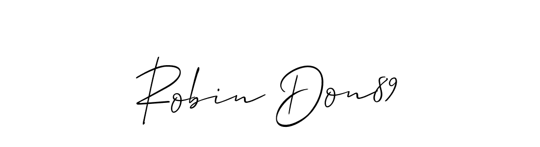 Allison_Script is a professional signature style that is perfect for those who want to add a touch of class to their signature. It is also a great choice for those who want to make their signature more unique. Get Robin Don89 name to fancy signature for free. Robin Don89 signature style 2 images and pictures png