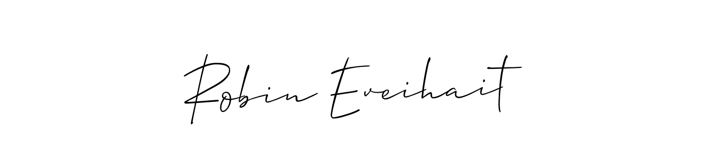 Similarly Allison_Script is the best handwritten signature design. Signature creator online .You can use it as an online autograph creator for name Robin Eveihait. Robin Eveihait signature style 2 images and pictures png