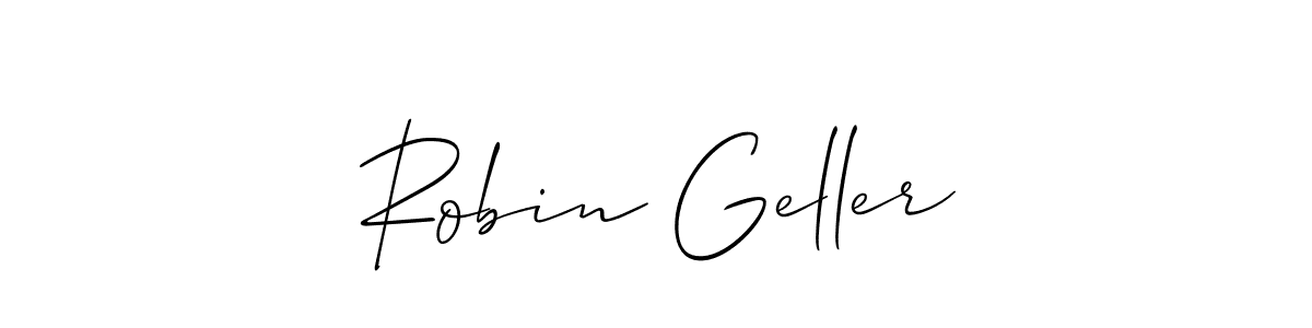 Create a beautiful signature design for name Robin Geller. With this signature (Allison_Script) fonts, you can make a handwritten signature for free. Robin Geller signature style 2 images and pictures png