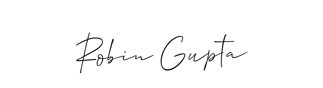 Create a beautiful signature design for name Robin Gupta. With this signature (Allison_Script) fonts, you can make a handwritten signature for free. Robin Gupta signature style 2 images and pictures png