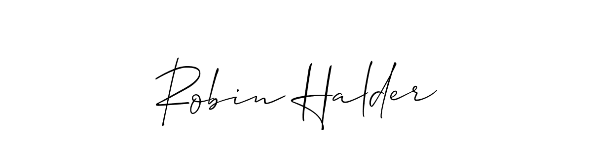Make a beautiful signature design for name Robin Halder. With this signature (Allison_Script) style, you can create a handwritten signature for free. Robin Halder signature style 2 images and pictures png