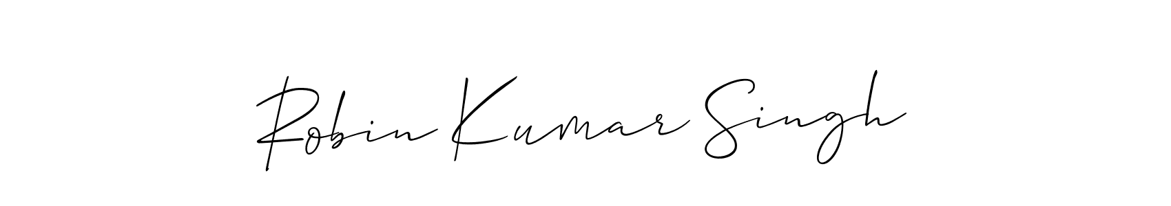 It looks lik you need a new signature style for name Robin Kumar Singh. Design unique handwritten (Allison_Script) signature with our free signature maker in just a few clicks. Robin Kumar Singh signature style 2 images and pictures png