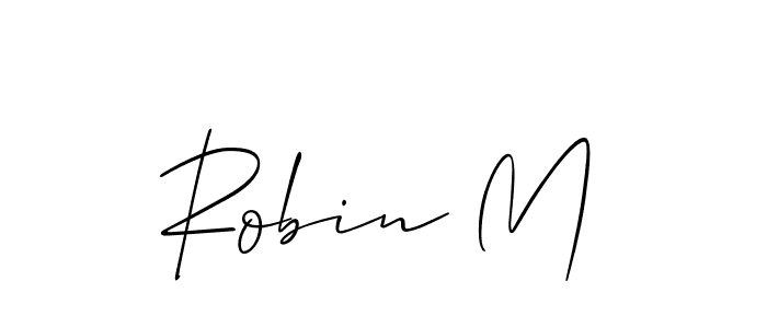 How to make Robin M signature? Allison_Script is a professional autograph style. Create handwritten signature for Robin M name. Robin M signature style 2 images and pictures png