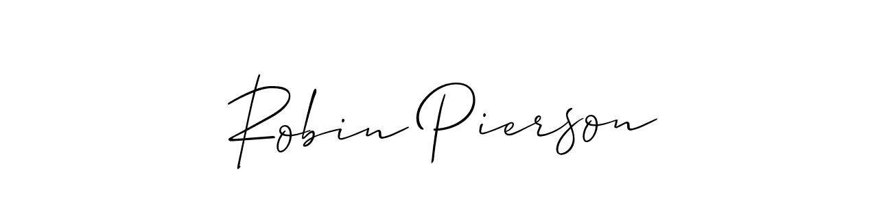 How to make Robin Pierson name signature. Use Allison_Script style for creating short signs online. This is the latest handwritten sign. Robin Pierson signature style 2 images and pictures png