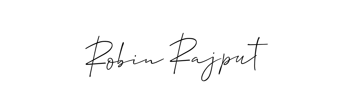 Create a beautiful signature design for name Robin Rajput. With this signature (Allison_Script) fonts, you can make a handwritten signature for free. Robin Rajput signature style 2 images and pictures png