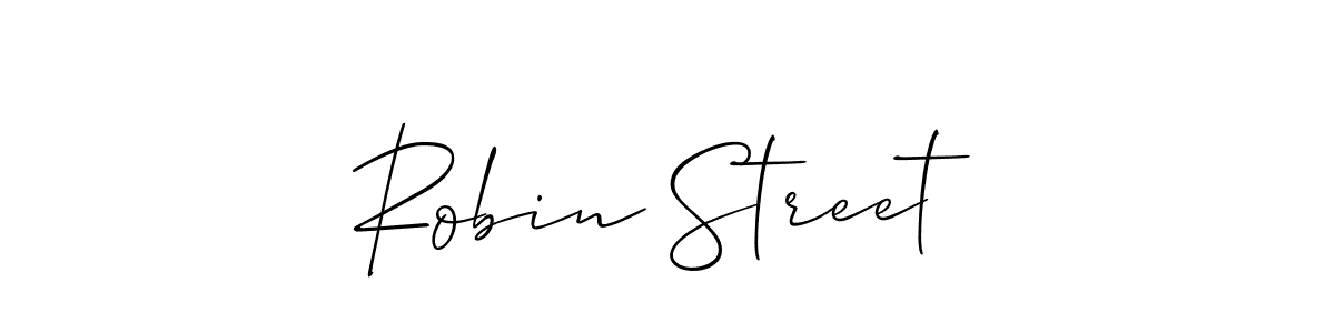 Create a beautiful signature design for name Robin Street. With this signature (Allison_Script) fonts, you can make a handwritten signature for free. Robin Street signature style 2 images and pictures png