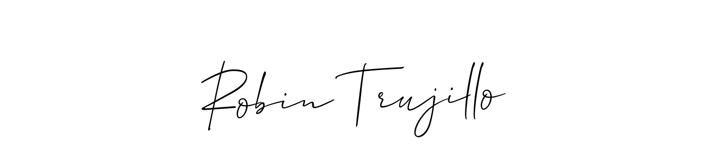 Create a beautiful signature design for name Robin Trujillo. With this signature (Allison_Script) fonts, you can make a handwritten signature for free. Robin Trujillo signature style 2 images and pictures png