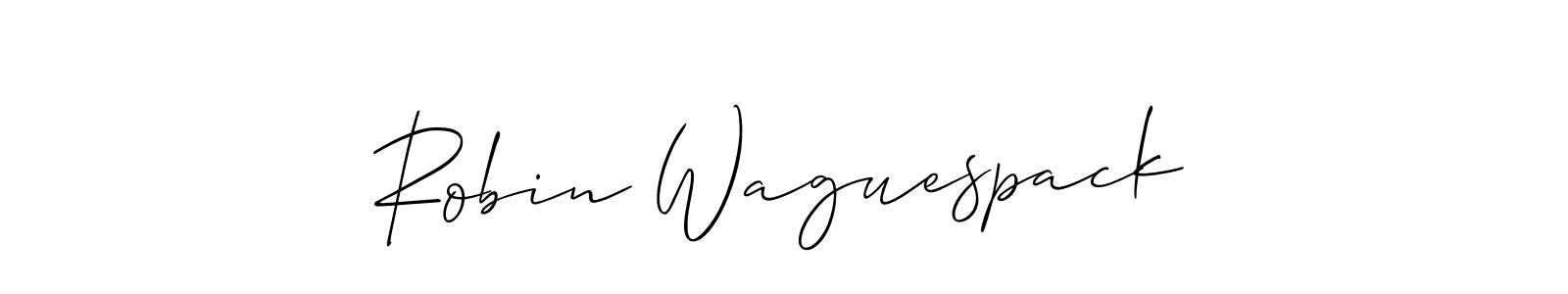 if you are searching for the best signature style for your name Robin Waguespack. so please give up your signature search. here we have designed multiple signature styles  using Allison_Script. Robin Waguespack signature style 2 images and pictures png