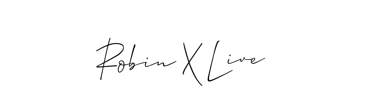 Also You can easily find your signature by using the search form. We will create Robin X Live name handwritten signature images for you free of cost using Allison_Script sign style. Robin X Live signature style 2 images and pictures png