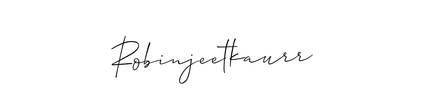 Make a beautiful signature design for name Robinjeetkaurr. With this signature (Allison_Script) style, you can create a handwritten signature for free. Robinjeetkaurr signature style 2 images and pictures png