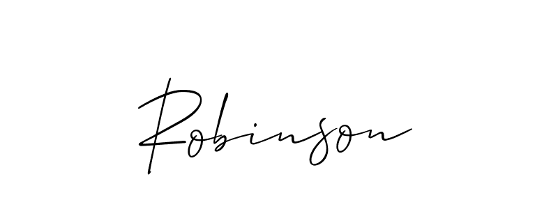 Design your own signature with our free online signature maker. With this signature software, you can create a handwritten (Allison_Script) signature for name Robinson. Robinson signature style 2 images and pictures png