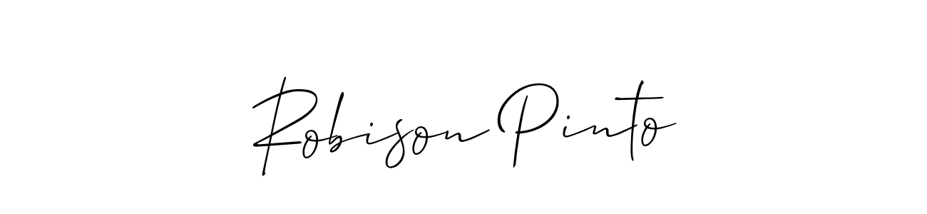 How to make Robison Pinto signature? Allison_Script is a professional autograph style. Create handwritten signature for Robison Pinto name. Robison Pinto signature style 2 images and pictures png