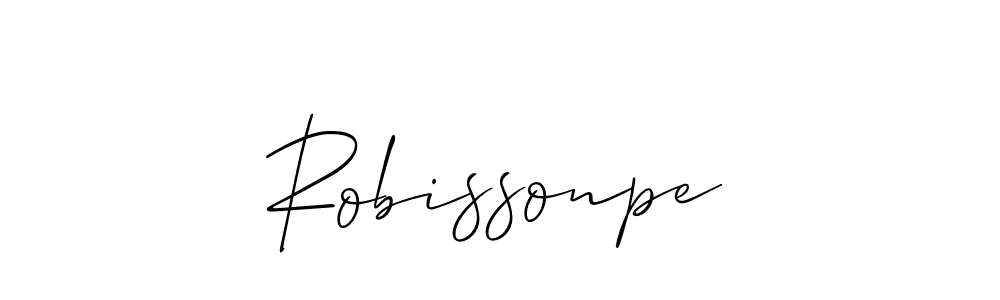 Design your own signature with our free online signature maker. With this signature software, you can create a handwritten (Allison_Script) signature for name Robissonpe. Robissonpe signature style 2 images and pictures png