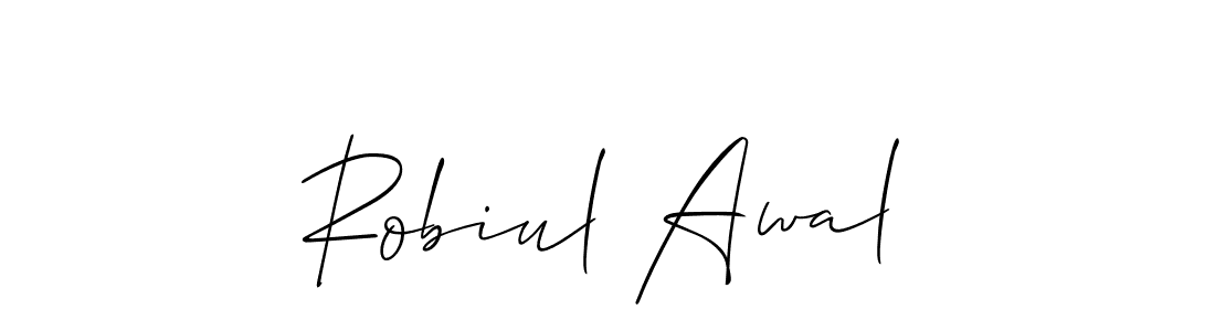 Create a beautiful signature design for name Robiul Awal. With this signature (Allison_Script) fonts, you can make a handwritten signature for free. Robiul Awal signature style 2 images and pictures png