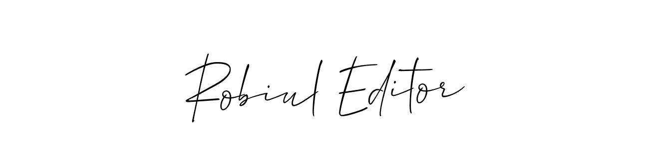 You can use this online signature creator to create a handwritten signature for the name Robiul Editor. This is the best online autograph maker. Robiul Editor signature style 2 images and pictures png