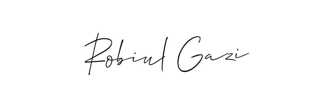 Make a short Robiul Gazi signature style. Manage your documents anywhere anytime using Allison_Script. Create and add eSignatures, submit forms, share and send files easily. Robiul Gazi signature style 2 images and pictures png