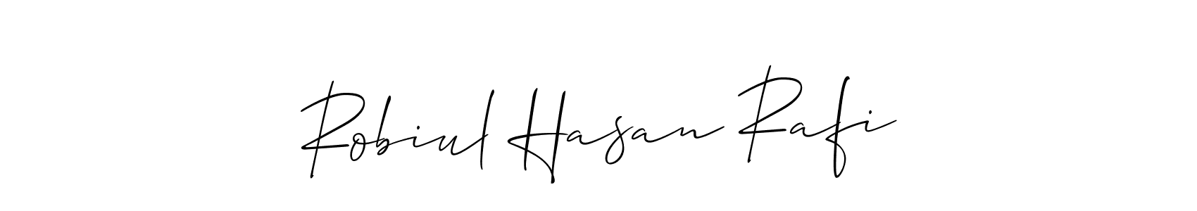 Also we have Robiul Hasan Rafi name is the best signature style. Create professional handwritten signature collection using Allison_Script autograph style. Robiul Hasan Rafi signature style 2 images and pictures png