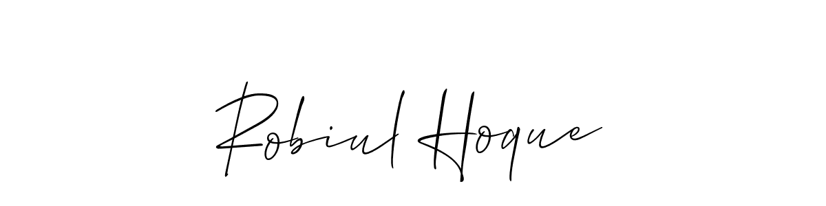 Design your own signature with our free online signature maker. With this signature software, you can create a handwritten (Allison_Script) signature for name Robiul Hoque. Robiul Hoque signature style 2 images and pictures png