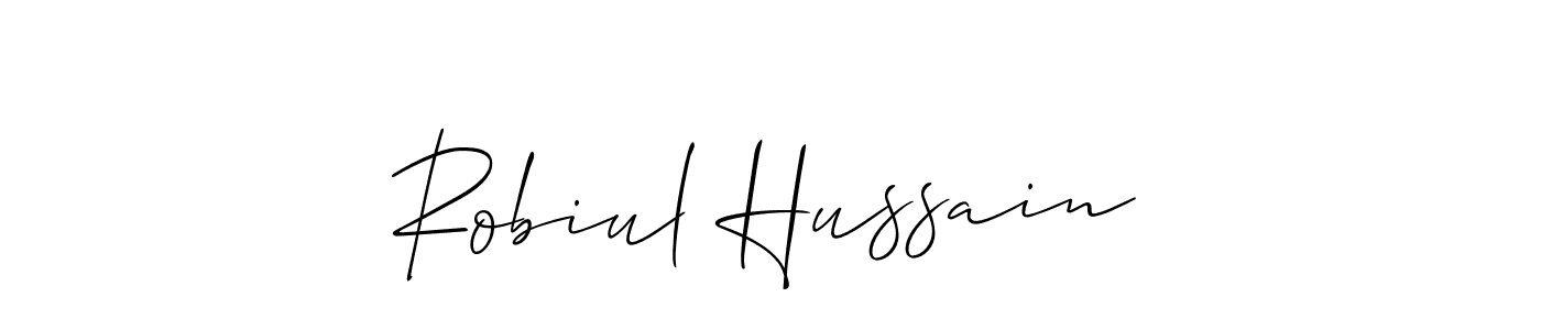 It looks lik you need a new signature style for name Robiul Hussain. Design unique handwritten (Allison_Script) signature with our free signature maker in just a few clicks. Robiul Hussain signature style 2 images and pictures png