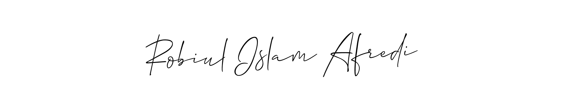 Create a beautiful signature design for name Robiul Islam Afredi. With this signature (Allison_Script) fonts, you can make a handwritten signature for free. Robiul Islam Afredi signature style 2 images and pictures png