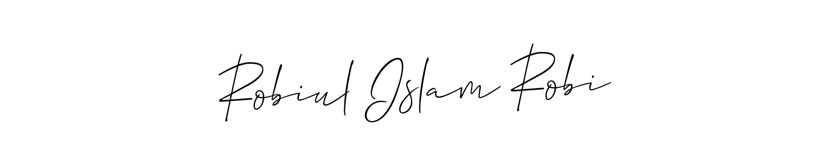 How to Draw Robiul Islam Robi signature style? Allison_Script is a latest design signature styles for name Robiul Islam Robi. Robiul Islam Robi signature style 2 images and pictures png