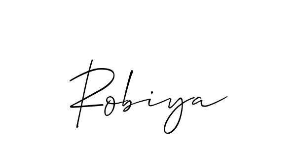 Make a short Robiya signature style. Manage your documents anywhere anytime using Allison_Script. Create and add eSignatures, submit forms, share and send files easily. Robiya signature style 2 images and pictures png