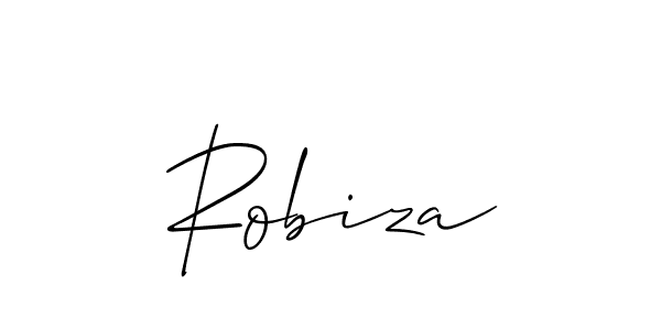 How to make Robiza name signature. Use Allison_Script style for creating short signs online. This is the latest handwritten sign. Robiza signature style 2 images and pictures png