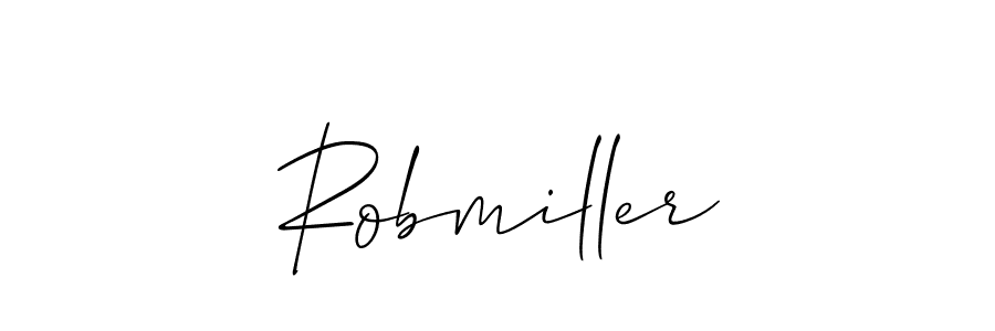 The best way (Allison_Script) to make a short signature is to pick only two or three words in your name. The name Robmiller include a total of six letters. For converting this name. Robmiller signature style 2 images and pictures png