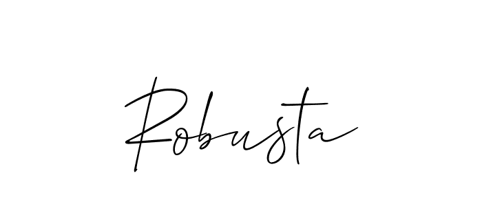 You should practise on your own different ways (Allison_Script) to write your name (Robusta) in signature. don't let someone else do it for you. Robusta signature style 2 images and pictures png