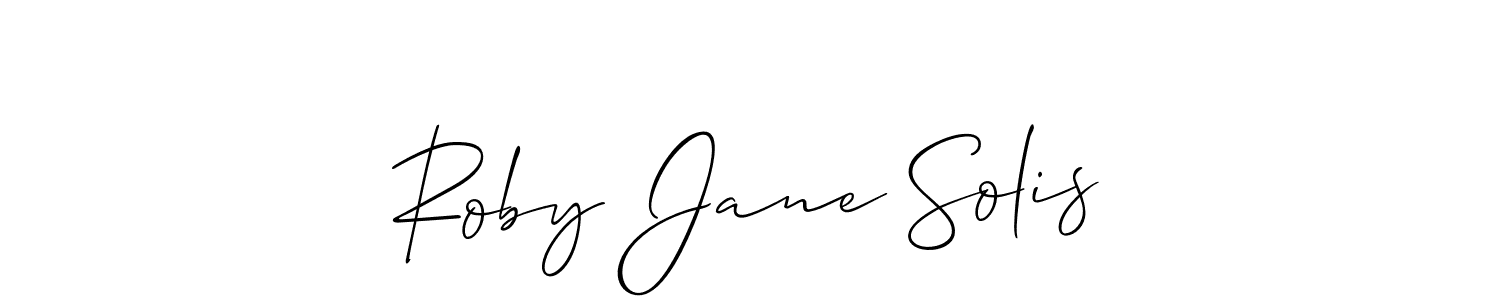 Check out images of Autograph of Roby Jane Solis name. Actor Roby Jane Solis Signature Style. Allison_Script is a professional sign style online. Roby Jane Solis signature style 2 images and pictures png