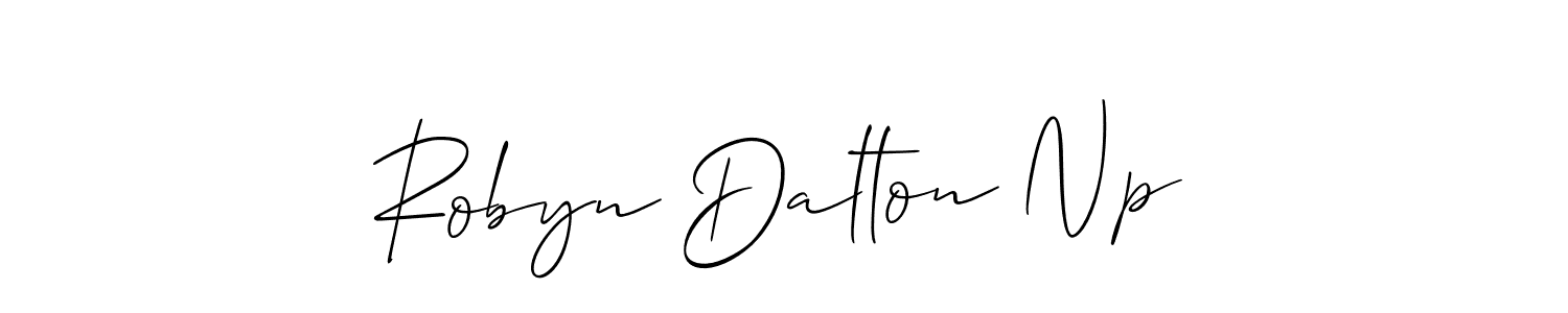 if you are searching for the best signature style for your name Robyn Dalton Np. so please give up your signature search. here we have designed multiple signature styles  using Allison_Script. Robyn Dalton Np signature style 2 images and pictures png