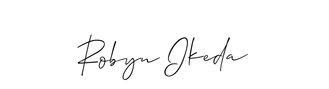 Also You can easily find your signature by using the search form. We will create Robyn Ikeda name handwritten signature images for you free of cost using Allison_Script sign style. Robyn Ikeda signature style 2 images and pictures png